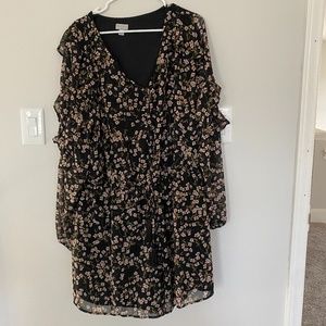 Belle + Sky Floral Ruffle Romper